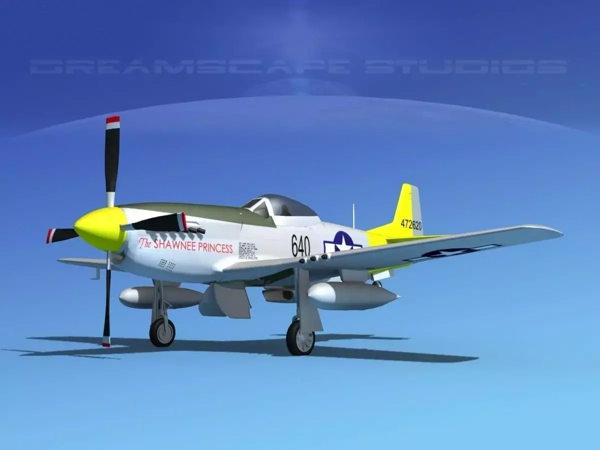 P-51D Mustang Shawnee Princess 3D model