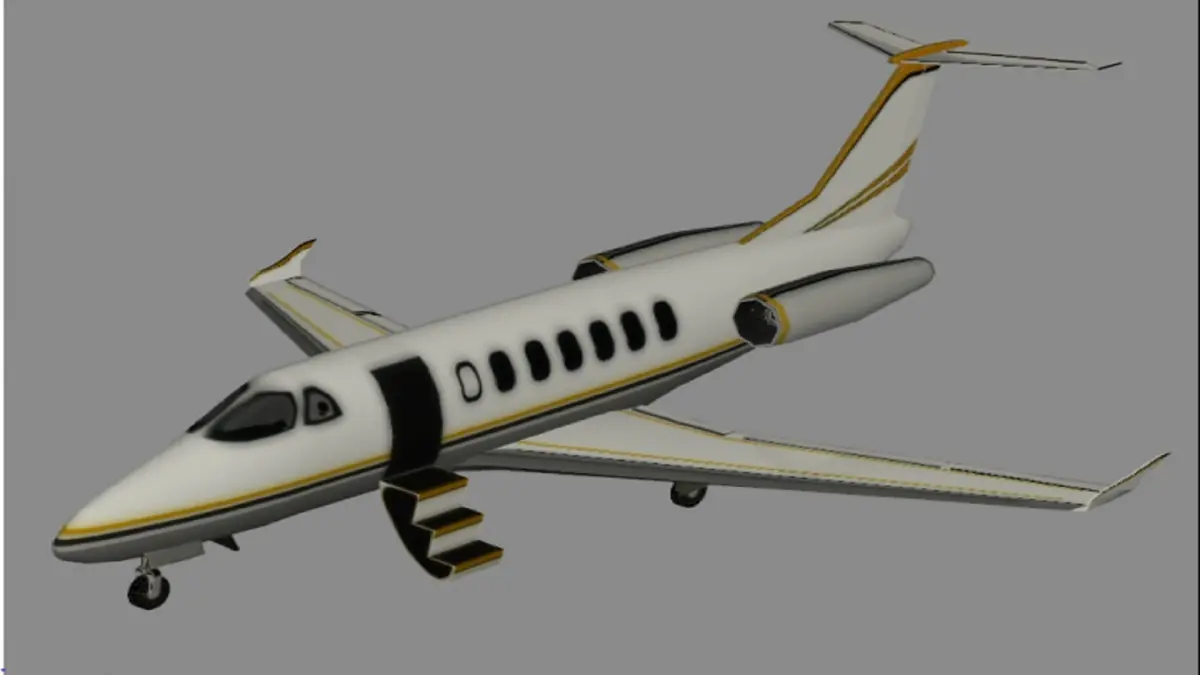 private jet Low-poly 3D model by shlokjaiswal