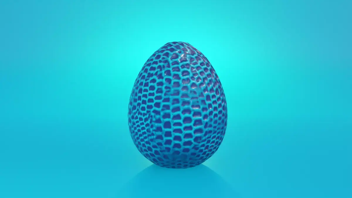 3D Dragon-Dinosaur-Creature Egg Low-poly 3D model