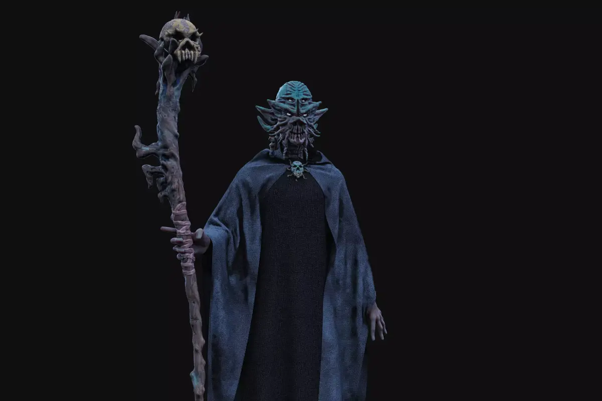 Dark Wanderer - Stylized wizard character Free 3D model