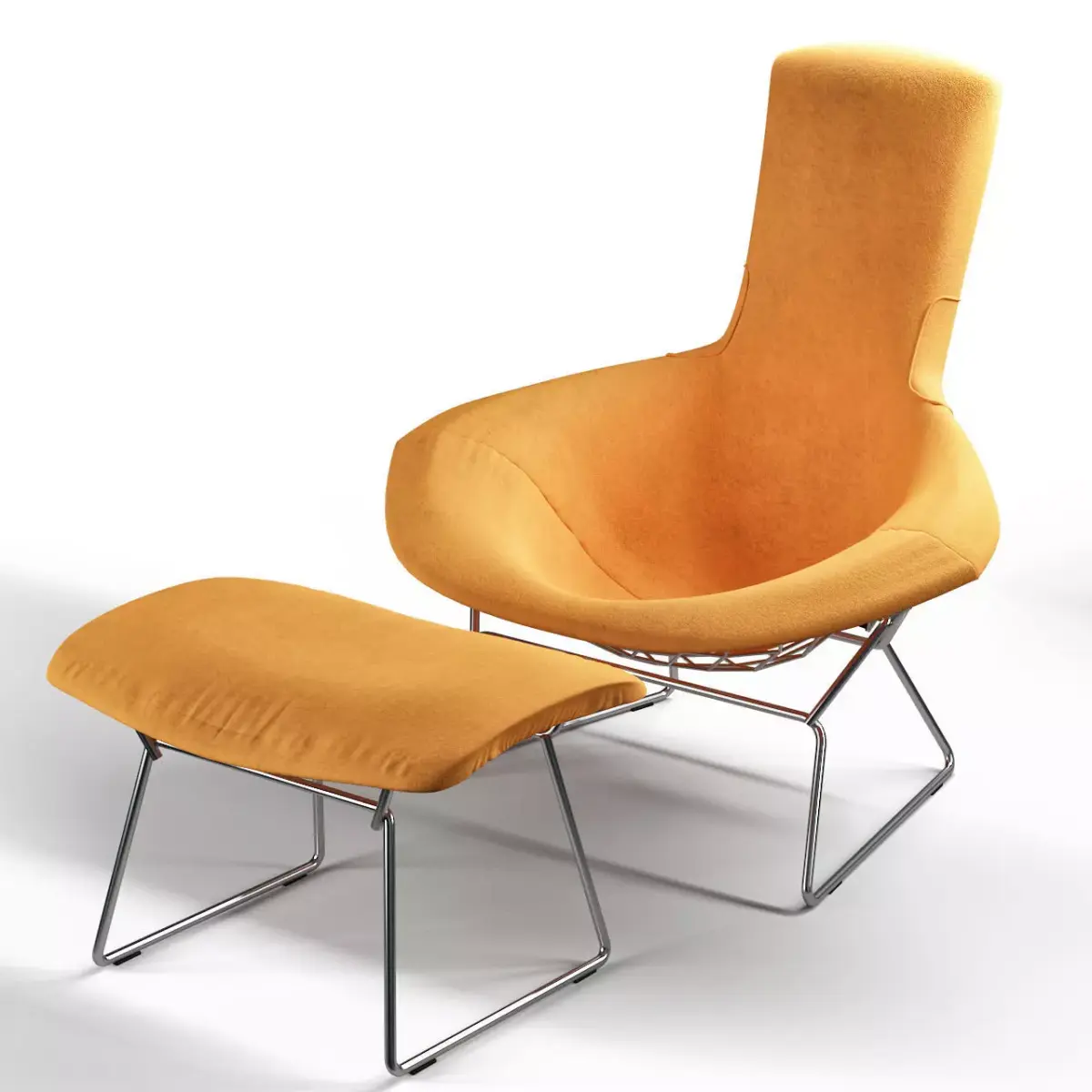 Bertoia Bird Chair 3D model
