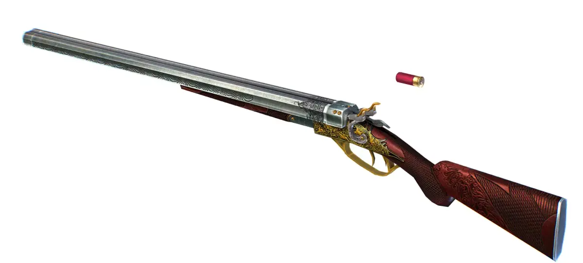 Double Barrel Shotgun 04 Low-poly 3D model