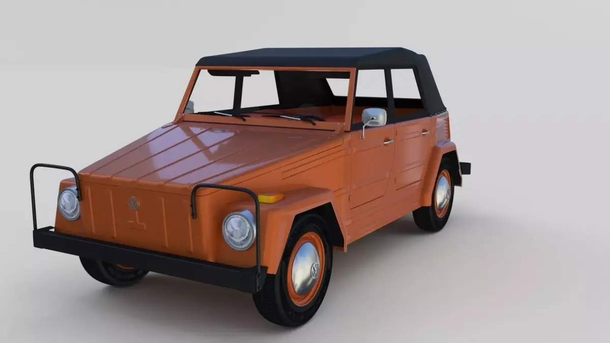 VW Type 181 w interior top up 3D model