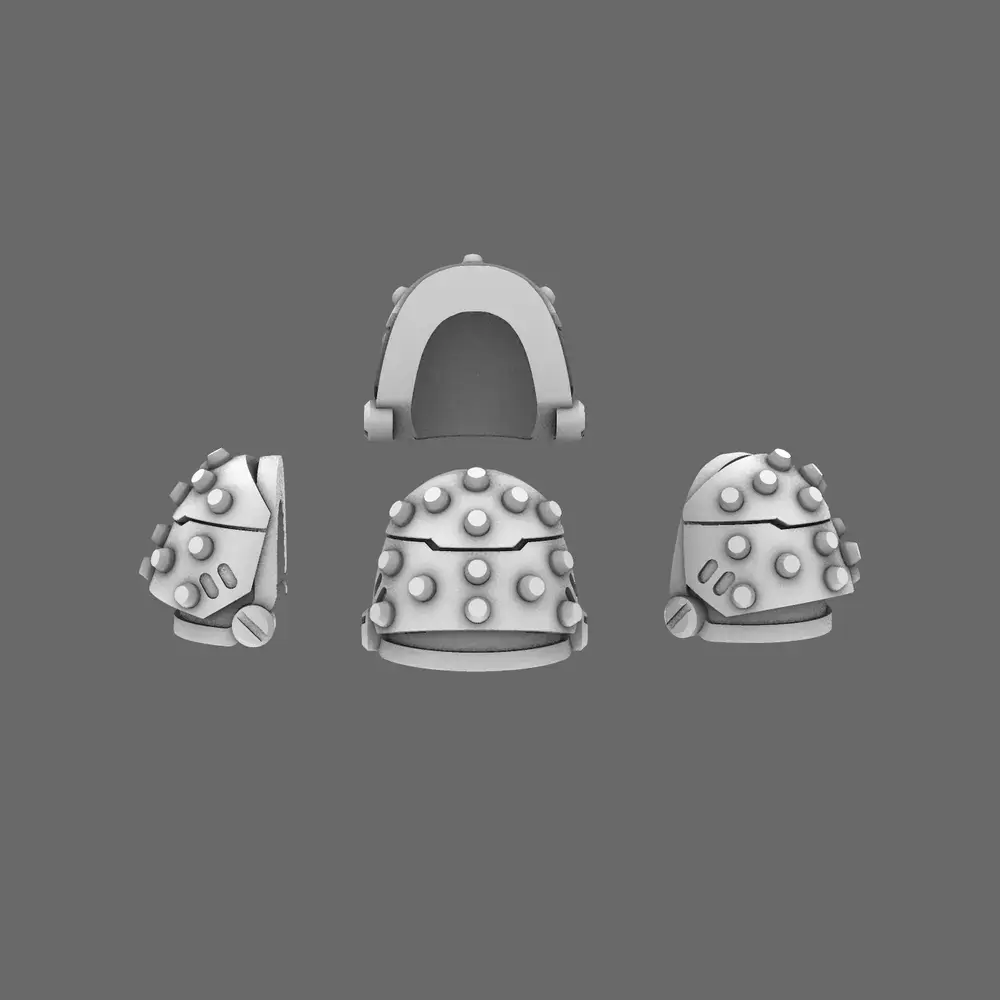 Space Knights V5 Defiance Studded Shoulder Pads Type B 3D print model