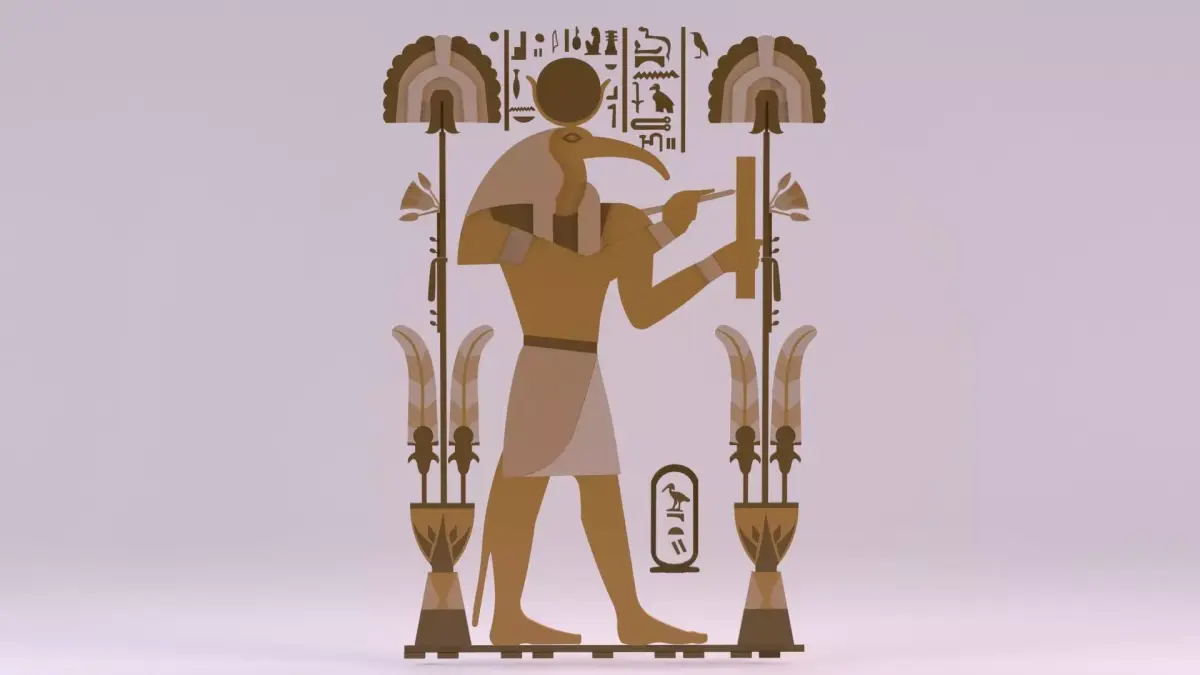 Egyptian Symbols - 047 Low-poly 3D model