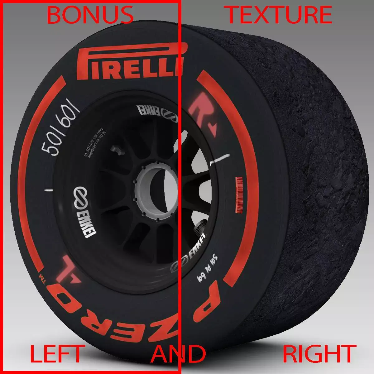 enkei supersoft rear tyre Low-poly 3D model
