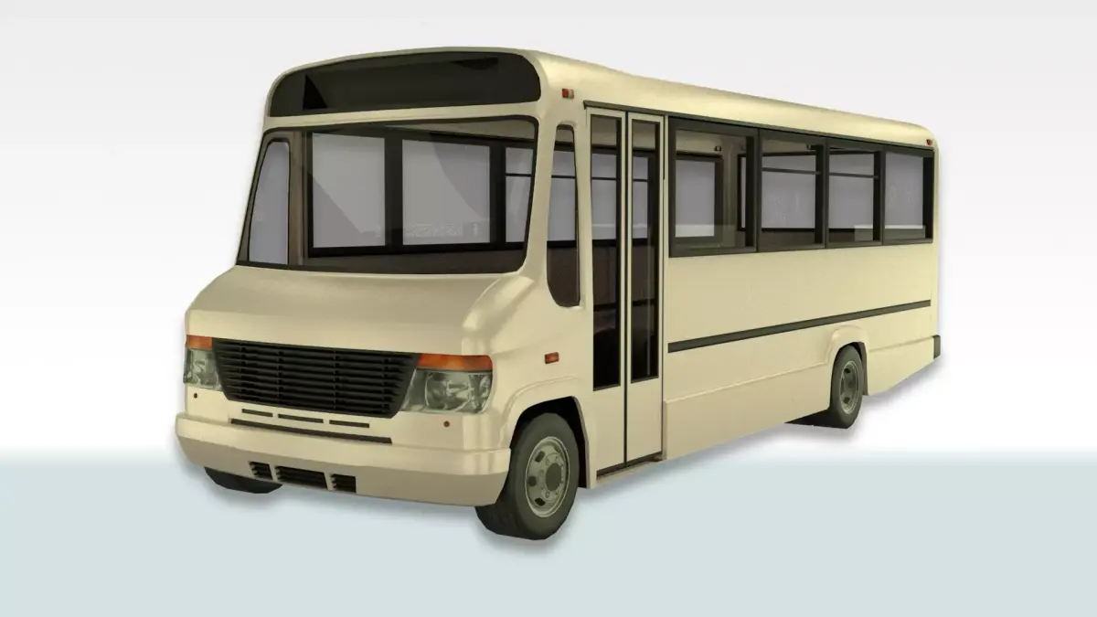 Vario Plaxton Beaver Low Poly Game Ready Model British Minibus Low-poly 3D model