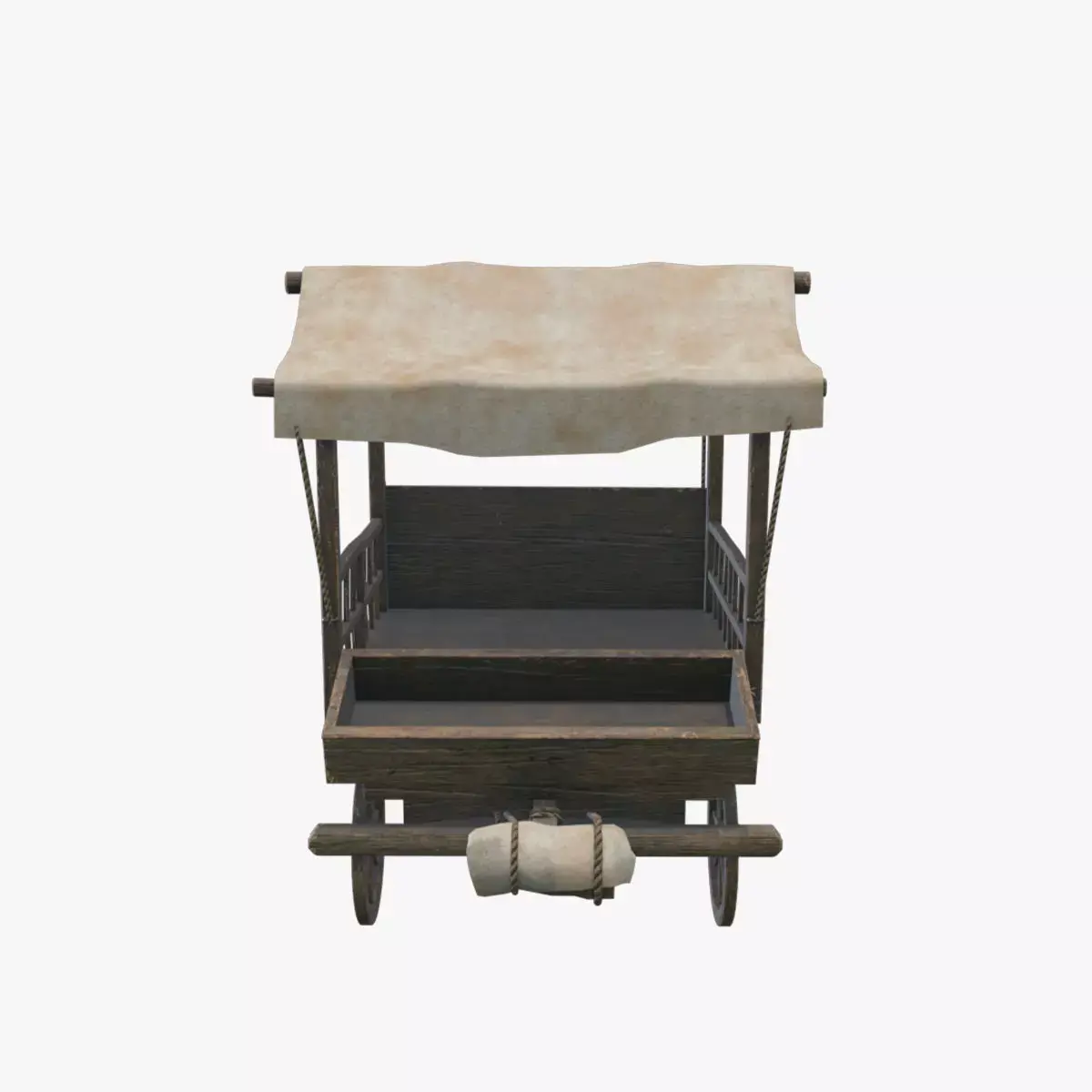 Medieval Cart V03 Low-poly 3D model