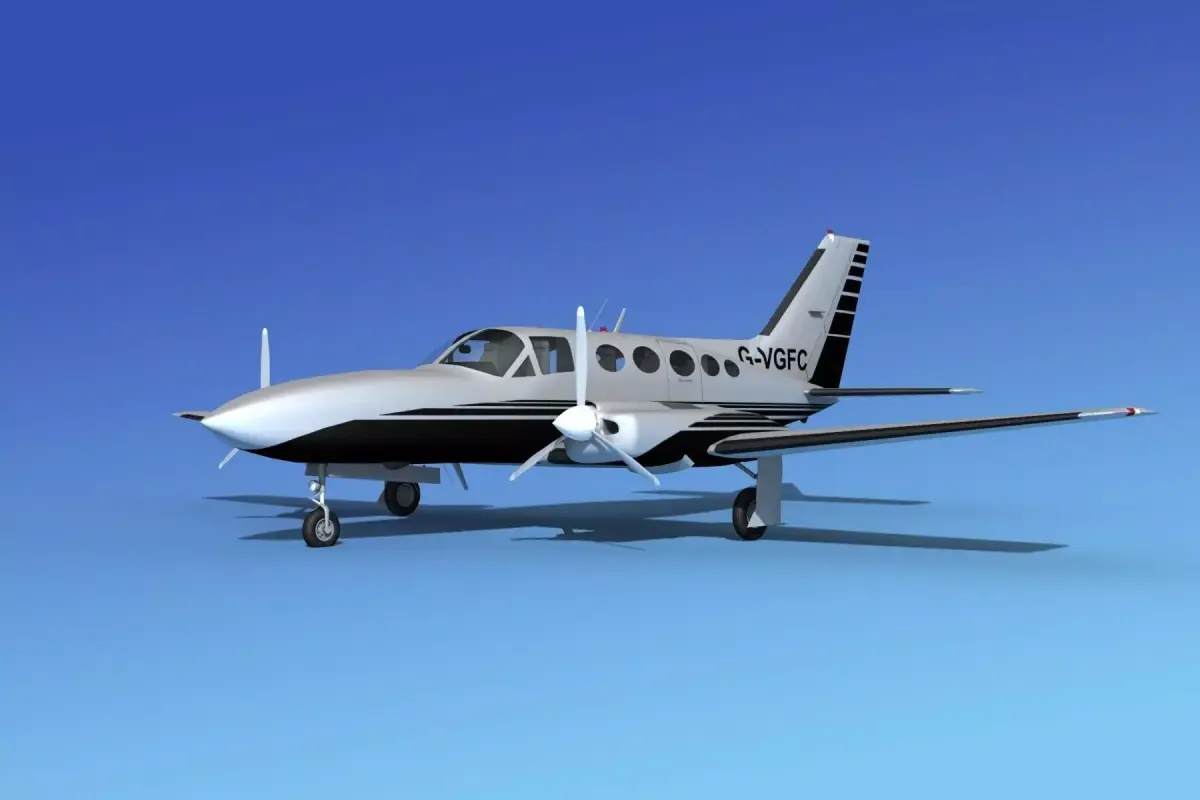 Cessna 414A Chancellor V11 3D model