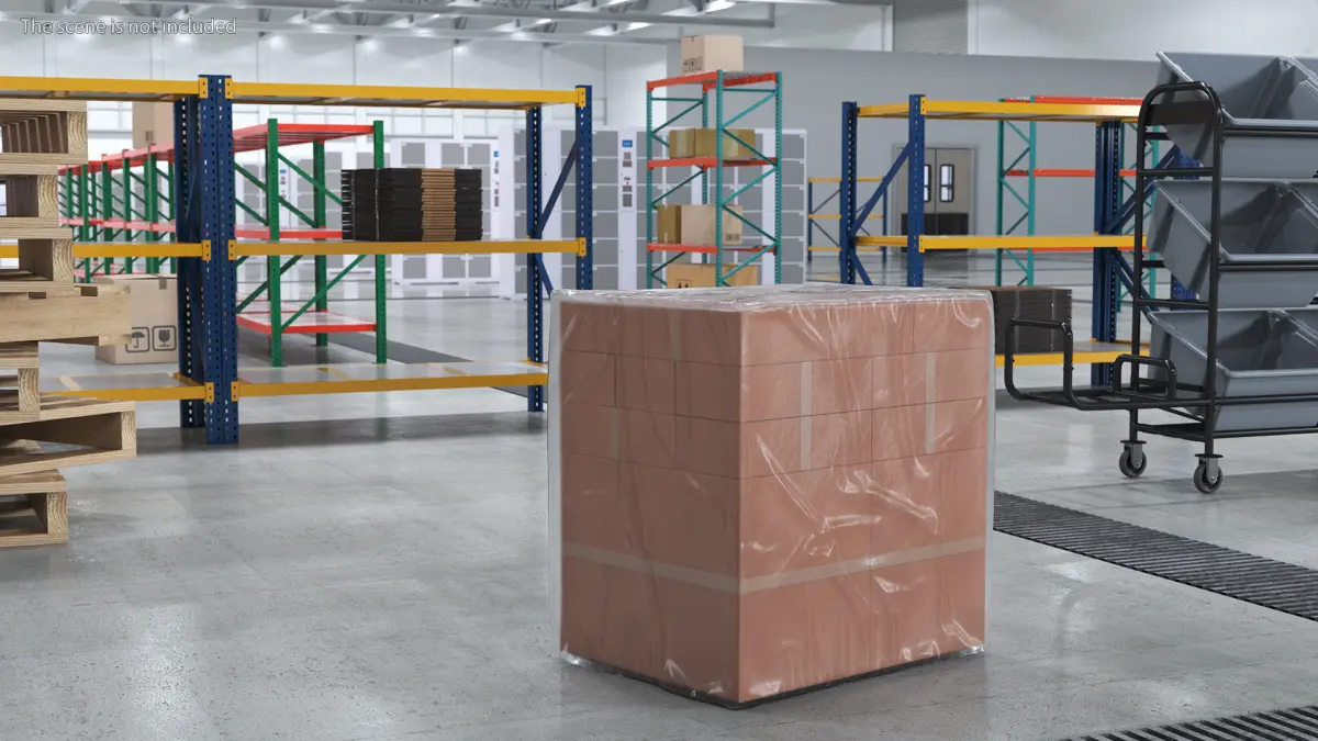 Transparent Cargo Pallet Cover 3D model