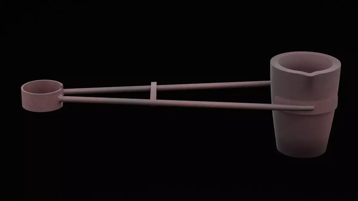 Crucible Tongs Tool Low-poly 3D model