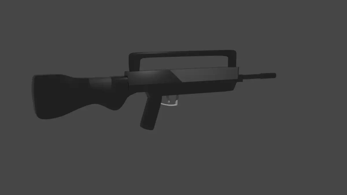 low poly Famas gun Free 3D model