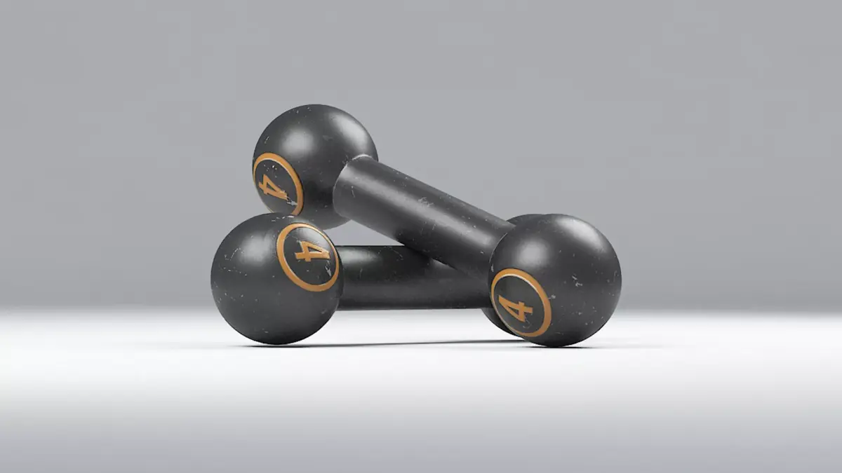 Gym Dumbbell 4 3D model