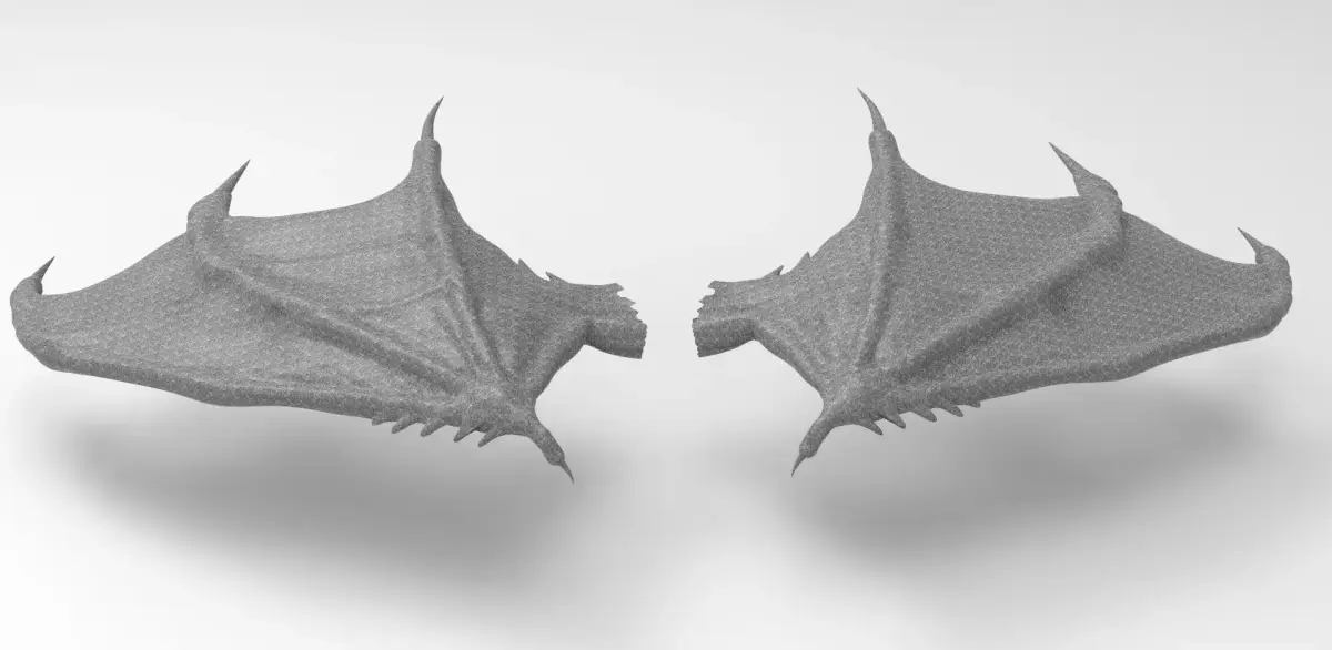 Dragon lizard Viking design Wings Low Polly  3D model