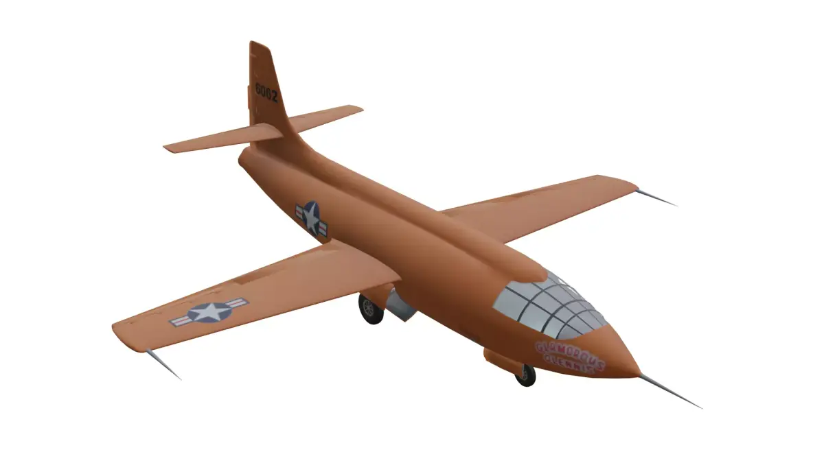 Bell X-1 Aircraft Low-poly 3D model