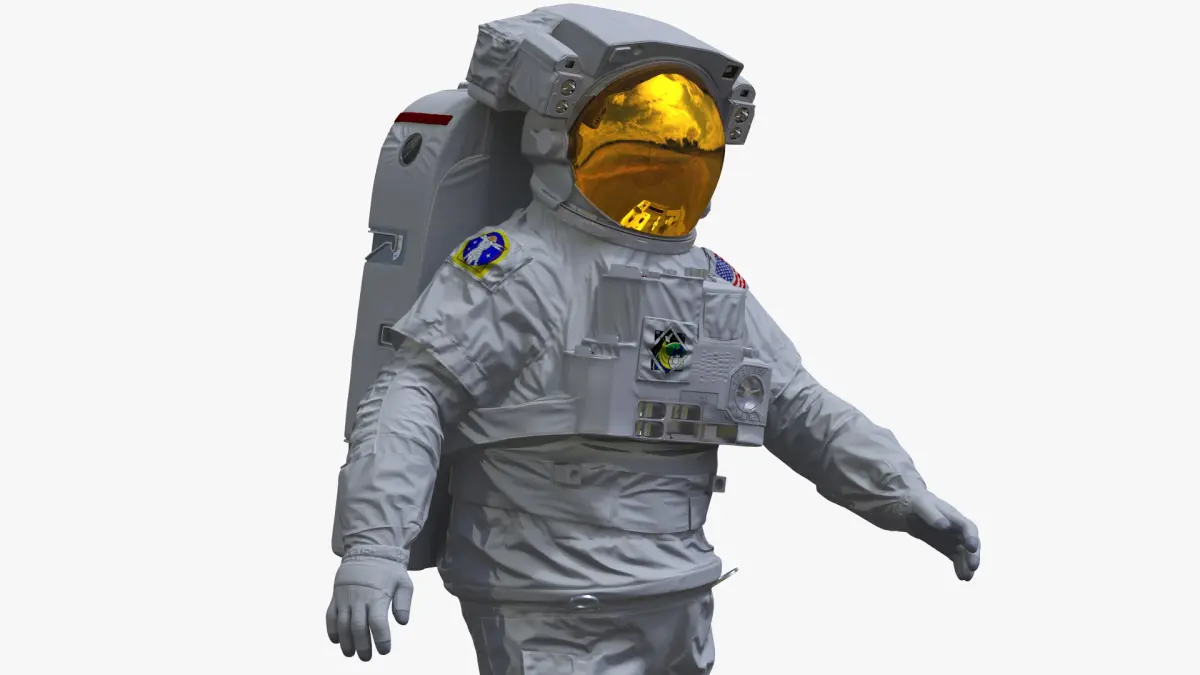 Spacesuit Extravehicular Mobility Unit EMU Rigged 3D model