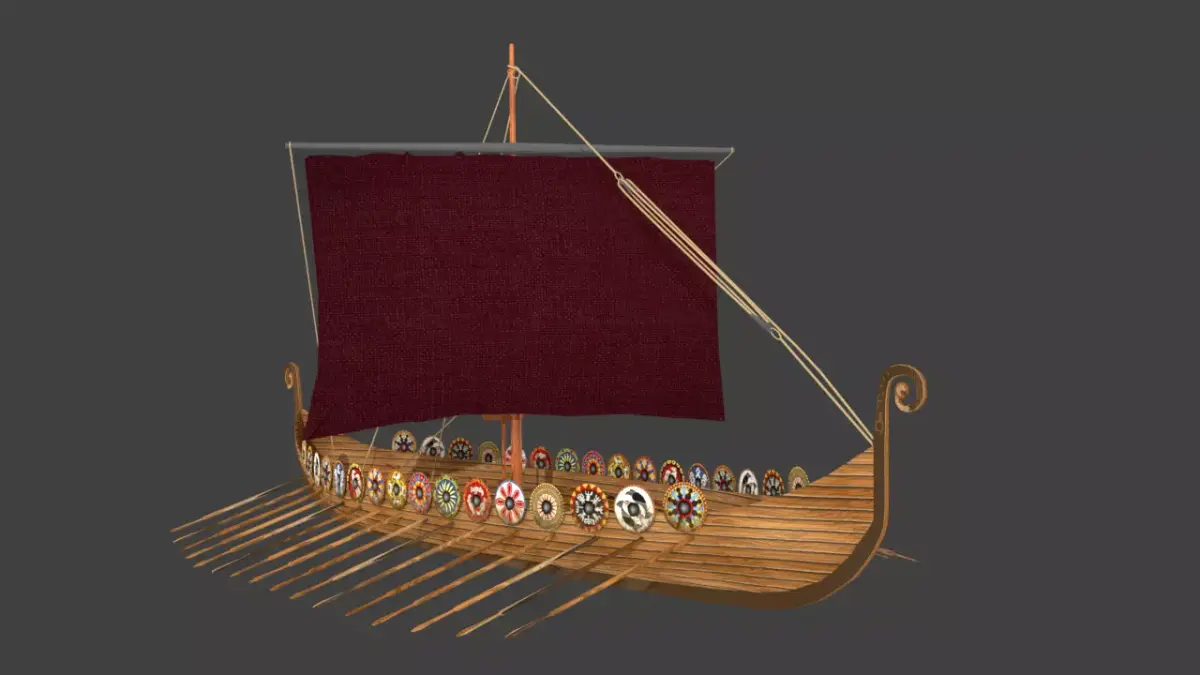Viking Ship Low-poly 3D model purchase