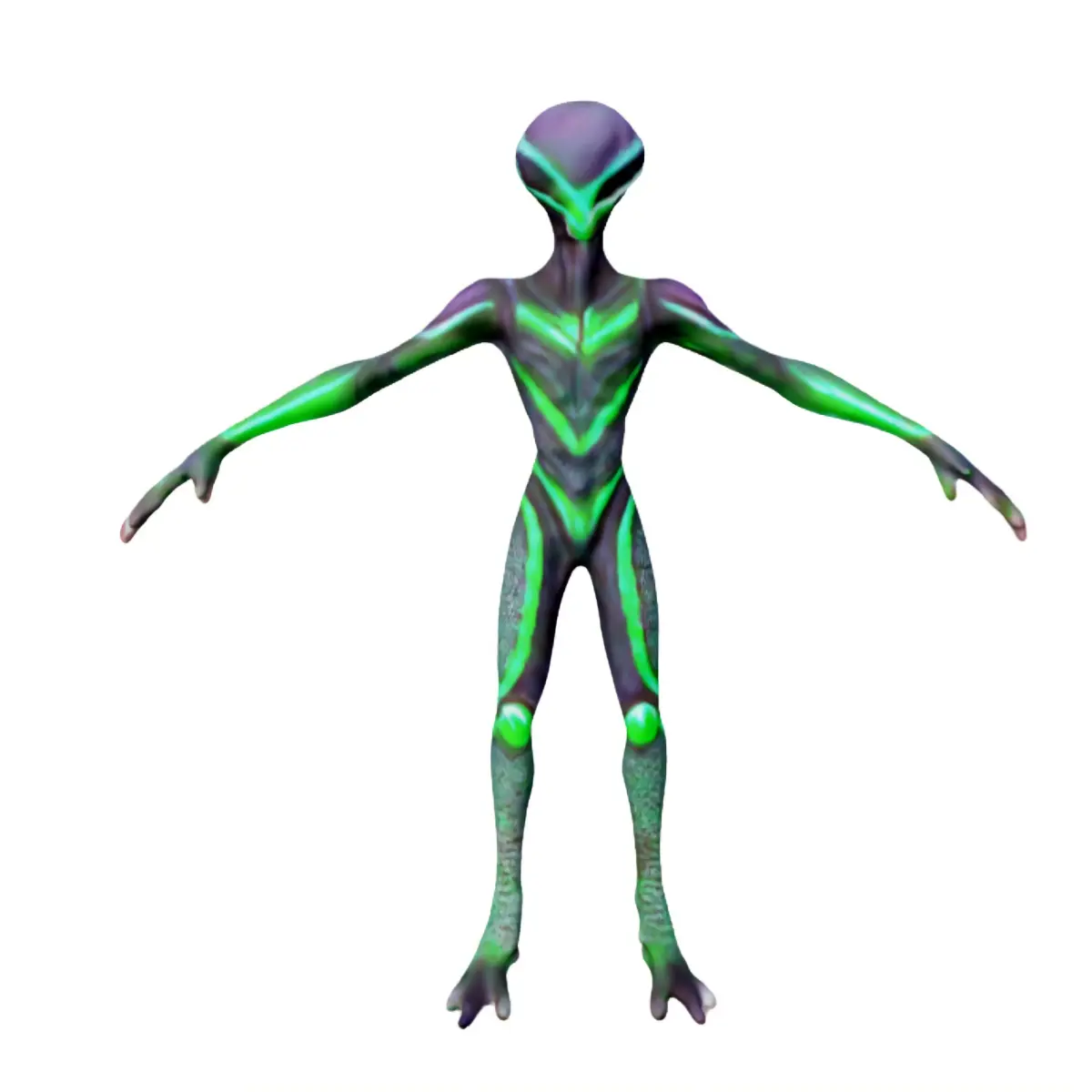 anthropomorphic alien  t pose 4k 3D model