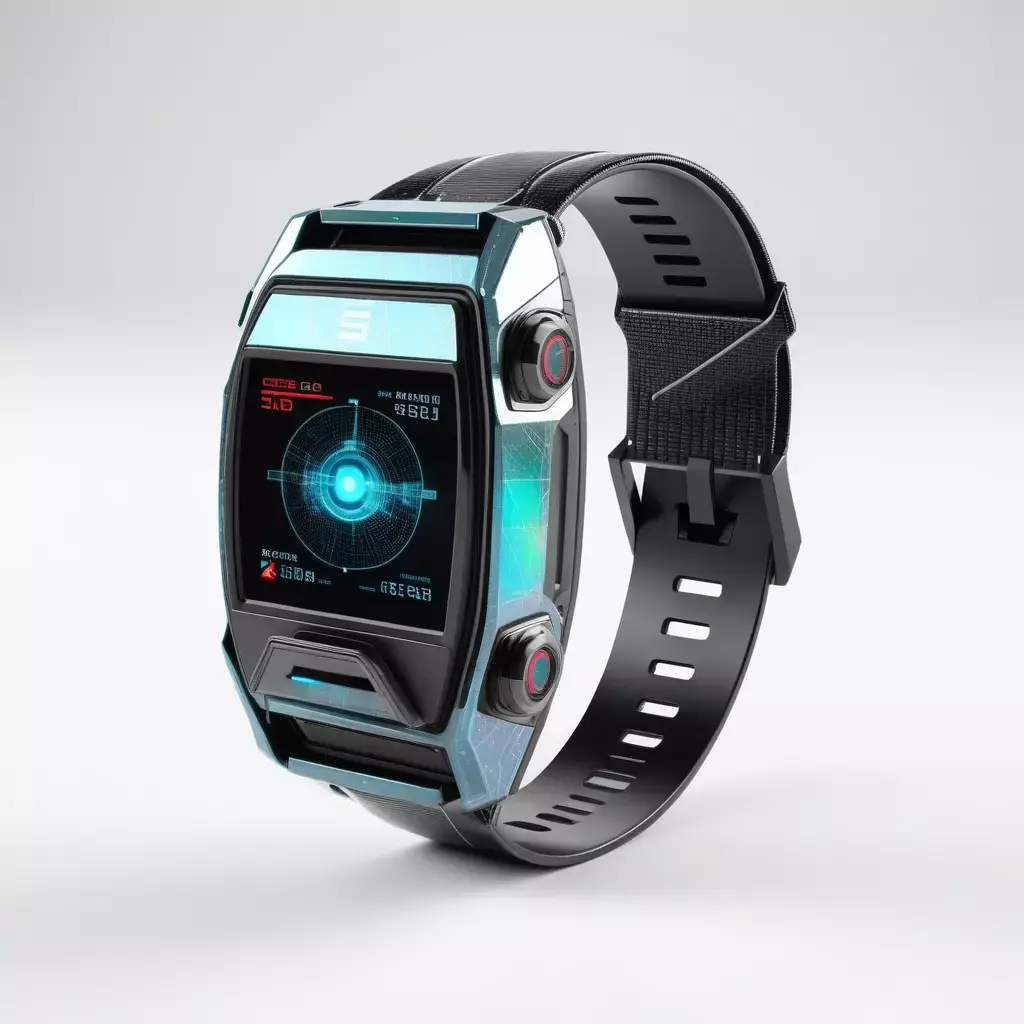 SciFi Wrist Communicator Cracked Holographic 3D model