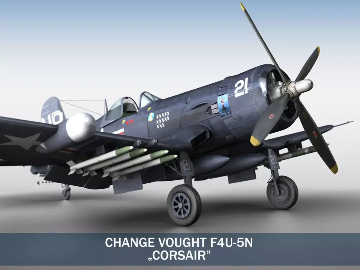 Change Vought F4U-5N Corsair 3D model