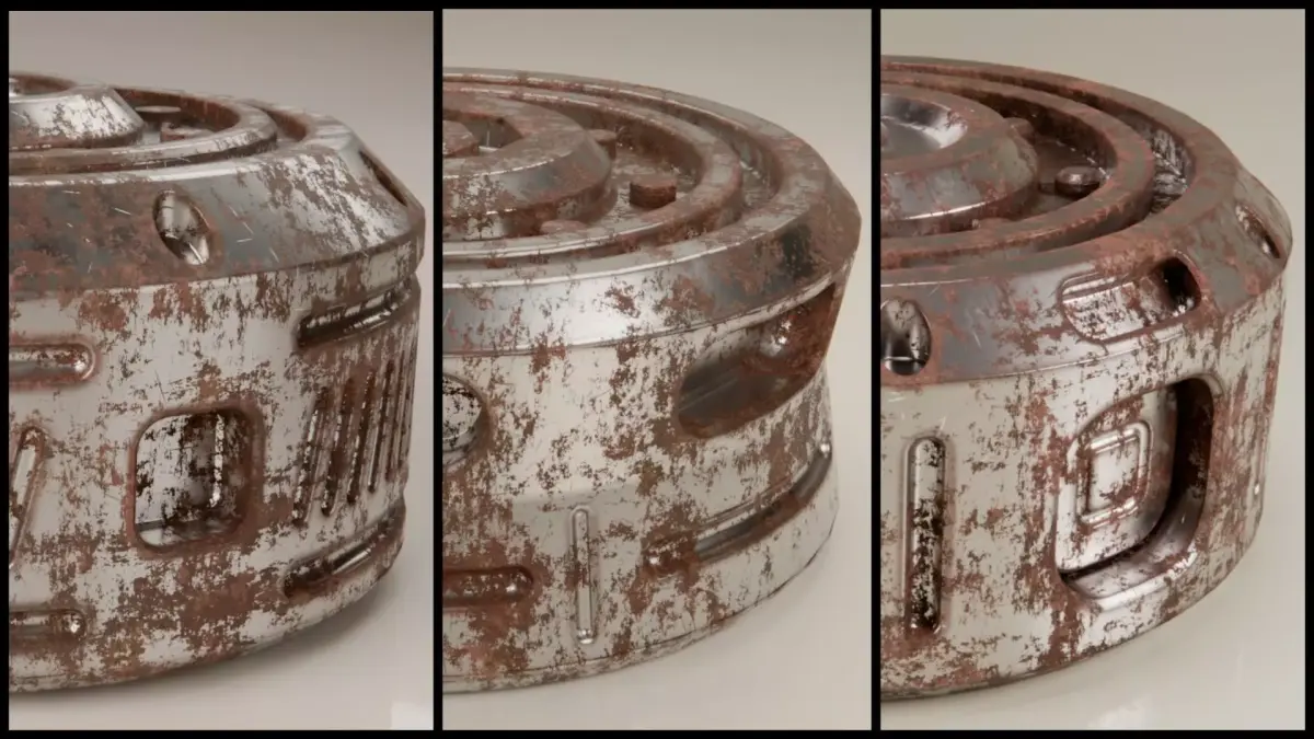 Rusty Mechanical Props 3D Model Pack