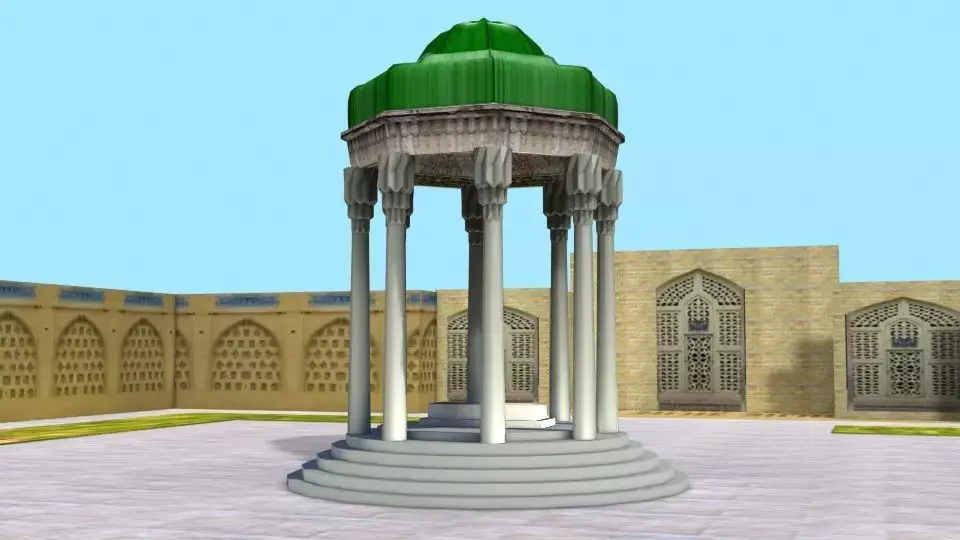 Tomb of Hafez Low-poly 3D model
