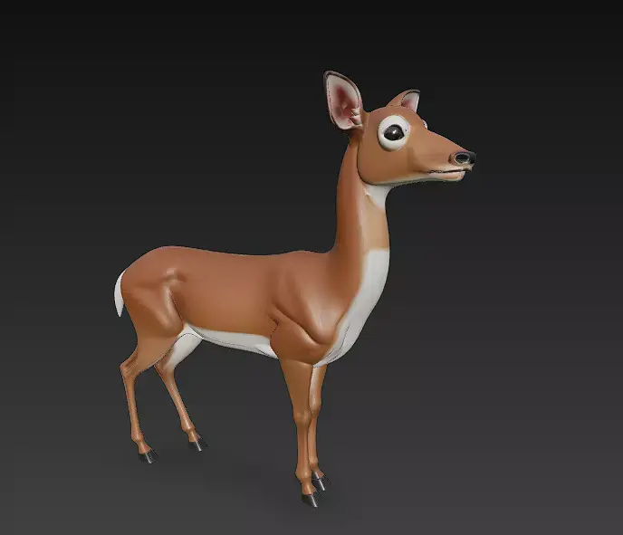 Deer Realistic 3D Model Basic - Low Poly Realistic Low-poly 3D model purchase