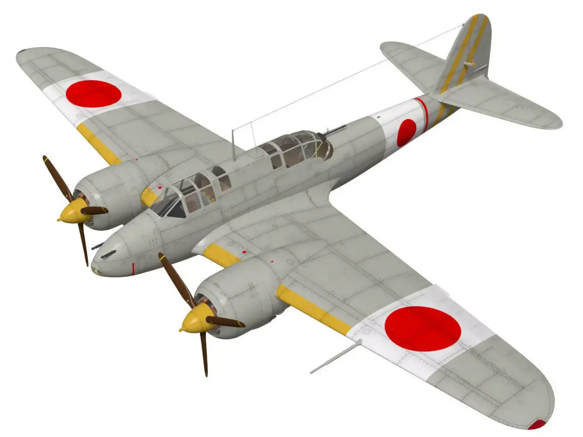Kawasaki Ki45 Kai Toryu 3D model