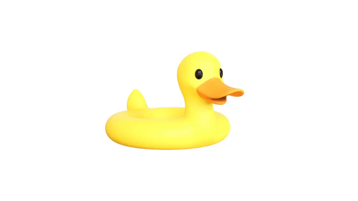 Rubber Ring Duck - Pool Float  Low-poly 3D model