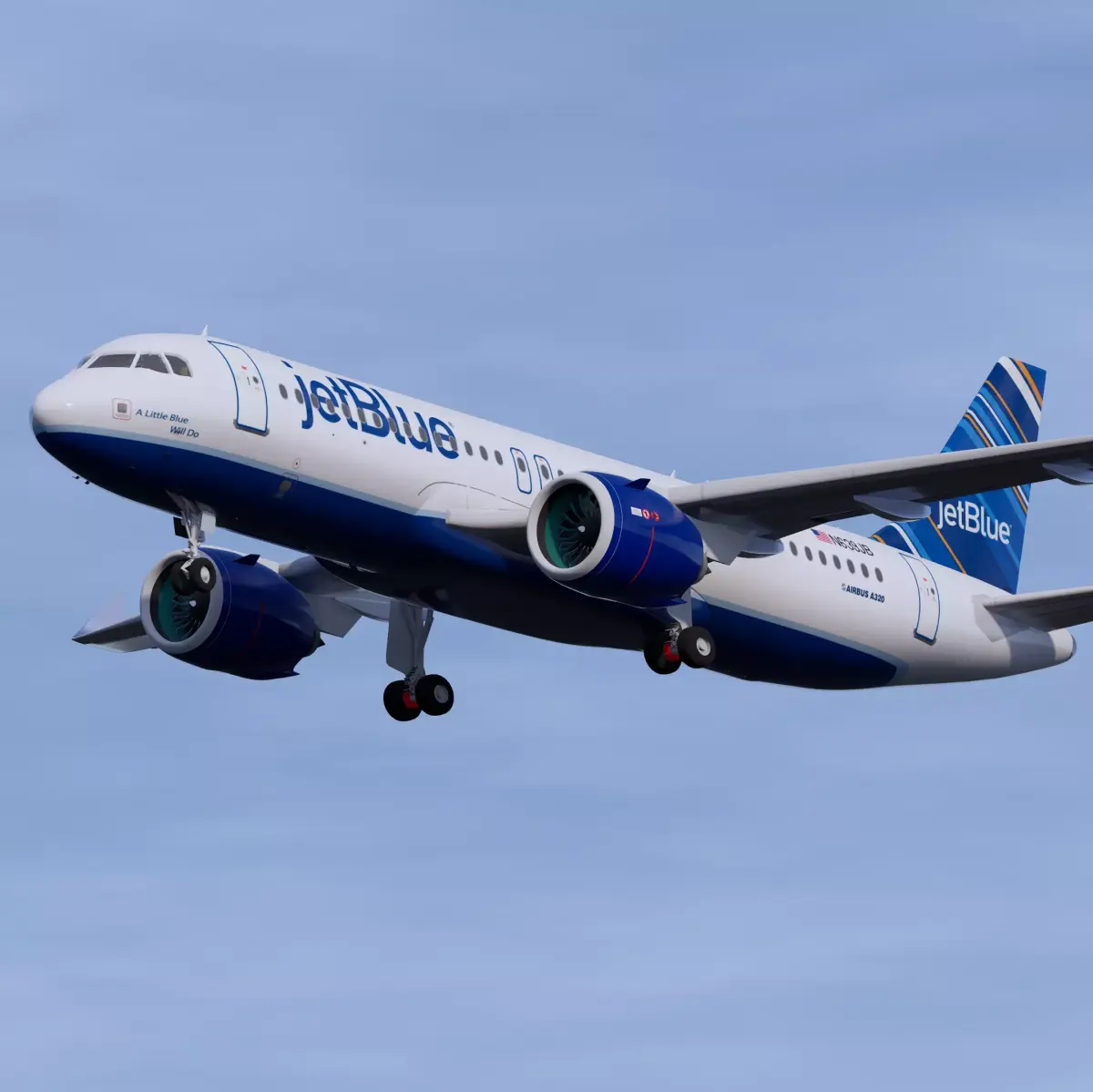 JetBlue A320 NEO 3D model