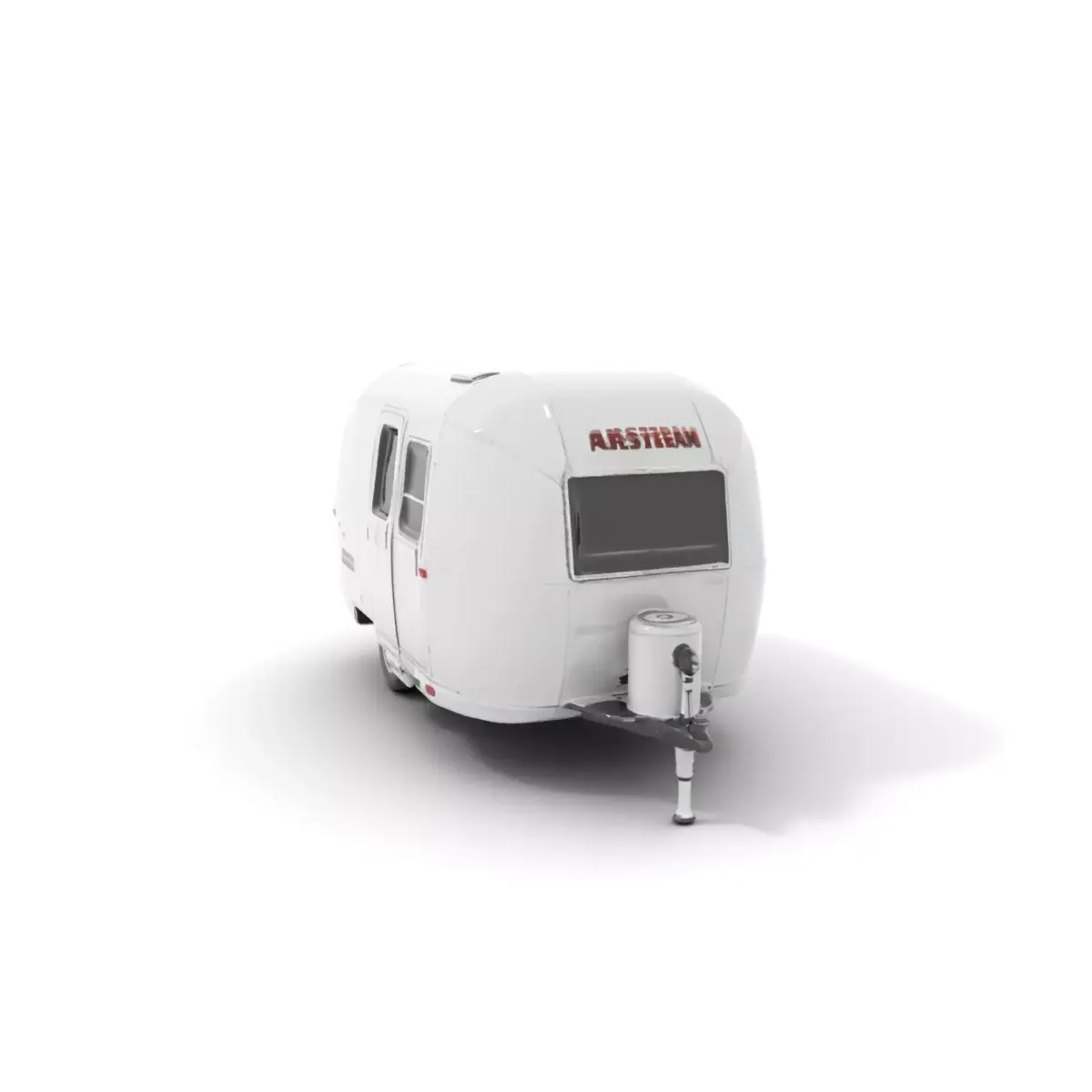 Modern Airstream Trailer D Model Pack Low-poly 3D model