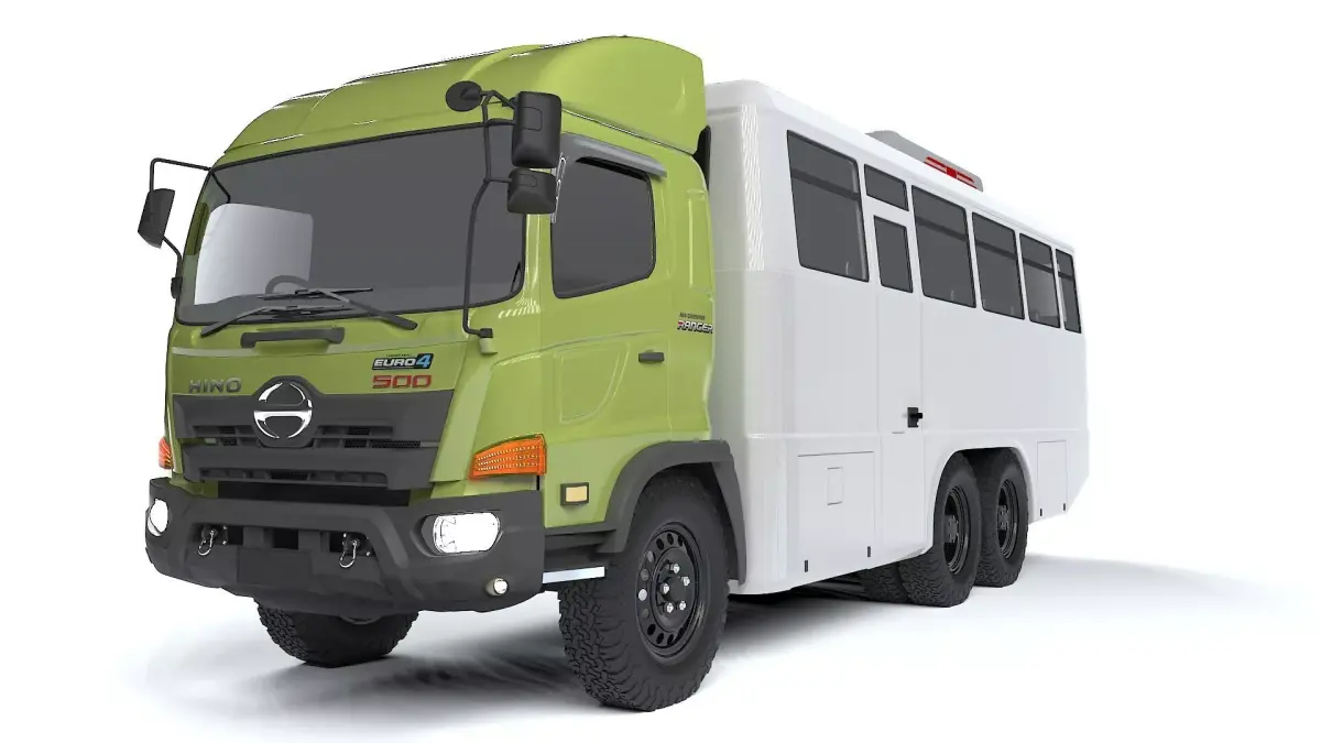 3d Model Hino 500 Series Manhaulers Minning cars Passenger Low-poly 3D model