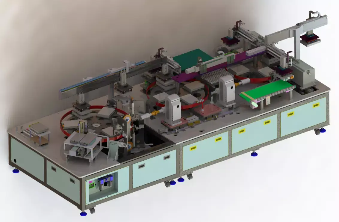 Lithium battery welding glue machine 3D model