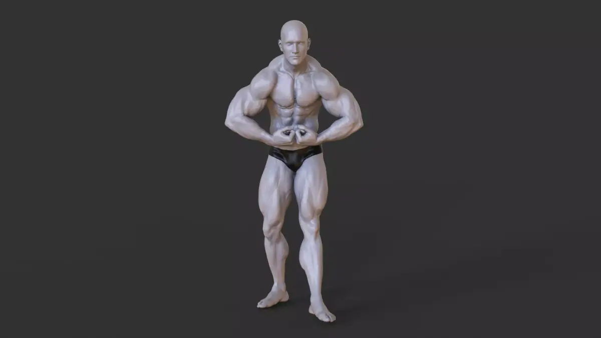 Bodybuilder Pose 3D print model buy