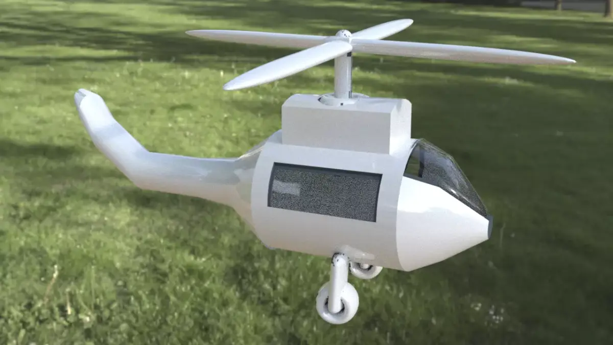 Free Simple Low-Poly Helicopter  Free low-poly 3D model