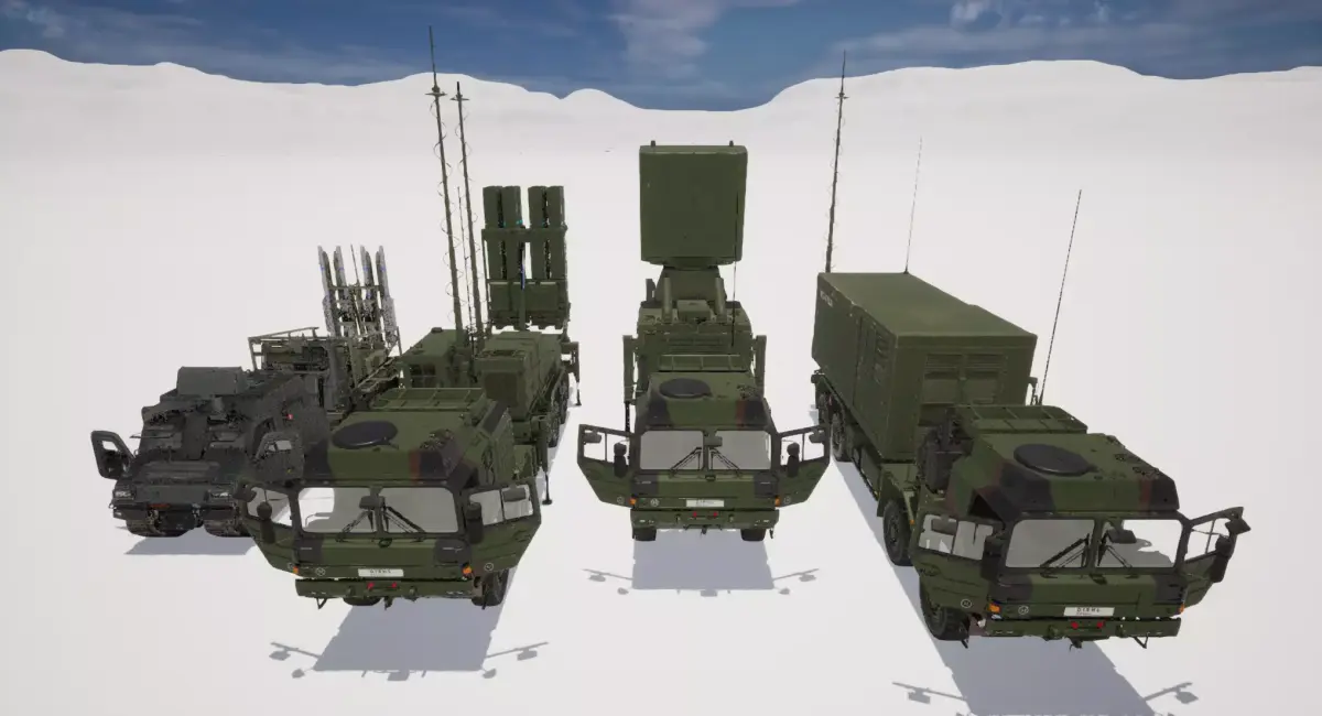 Rigged IRIS-T Defence System Low-poly 3D model