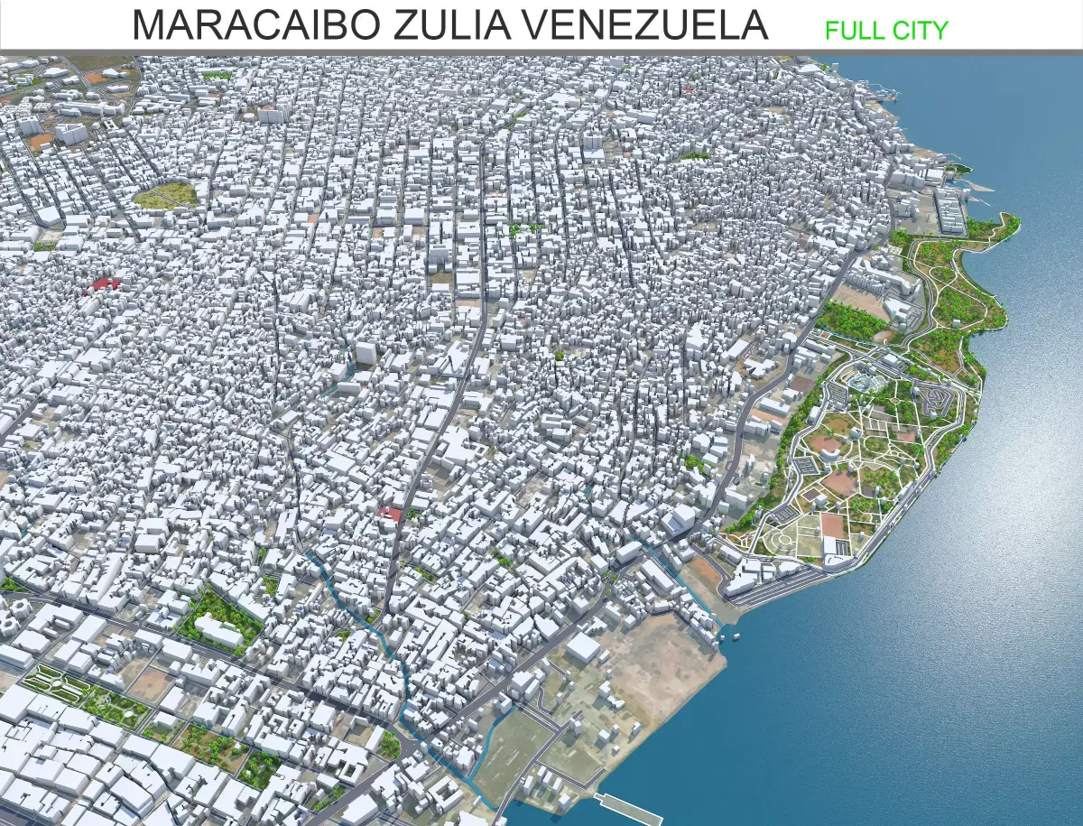 Maracaibo Zulia Venezuela 30km Low-poly 3D model