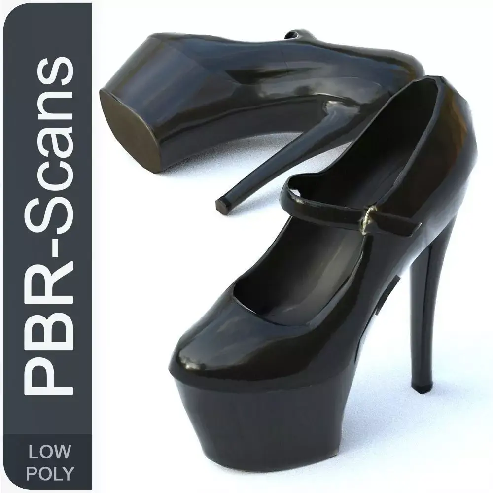 High Heel Low Poly Low-poly 3D model
