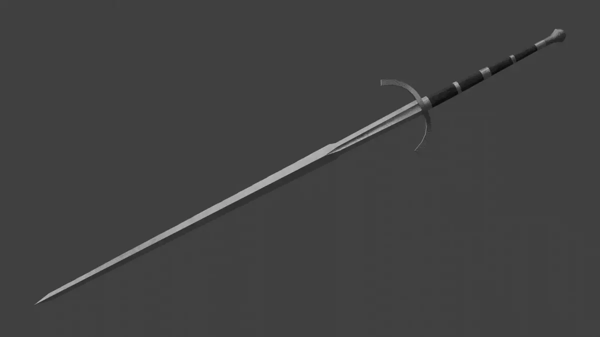 Two-Handed Danish Sword Low-poly 3D model