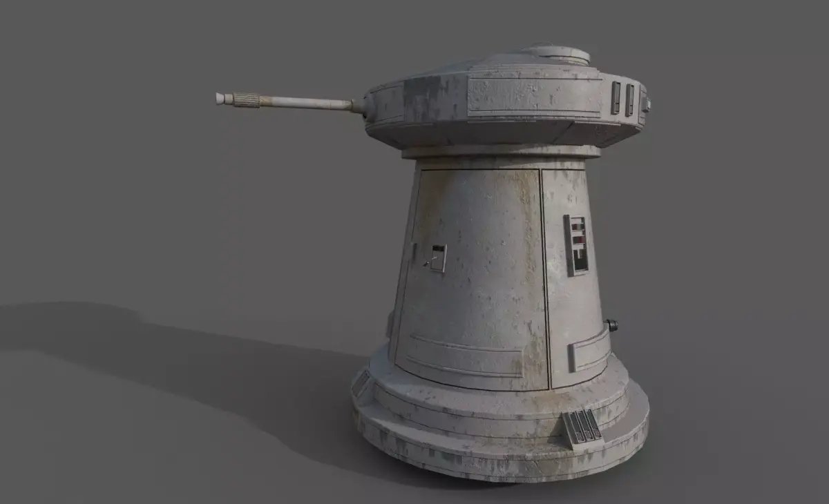Star Wars DF9 Turret Low-poly 3D model