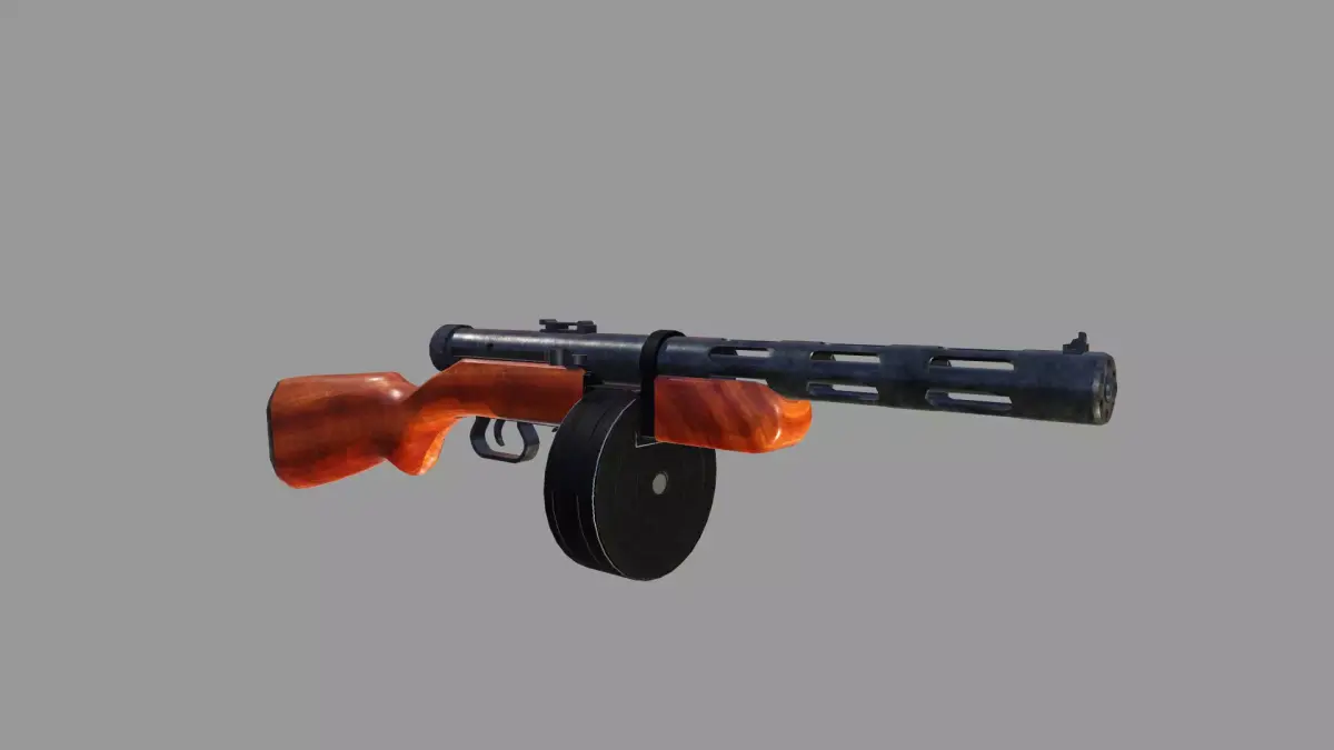 PPD40 gun Low-poly 3D model