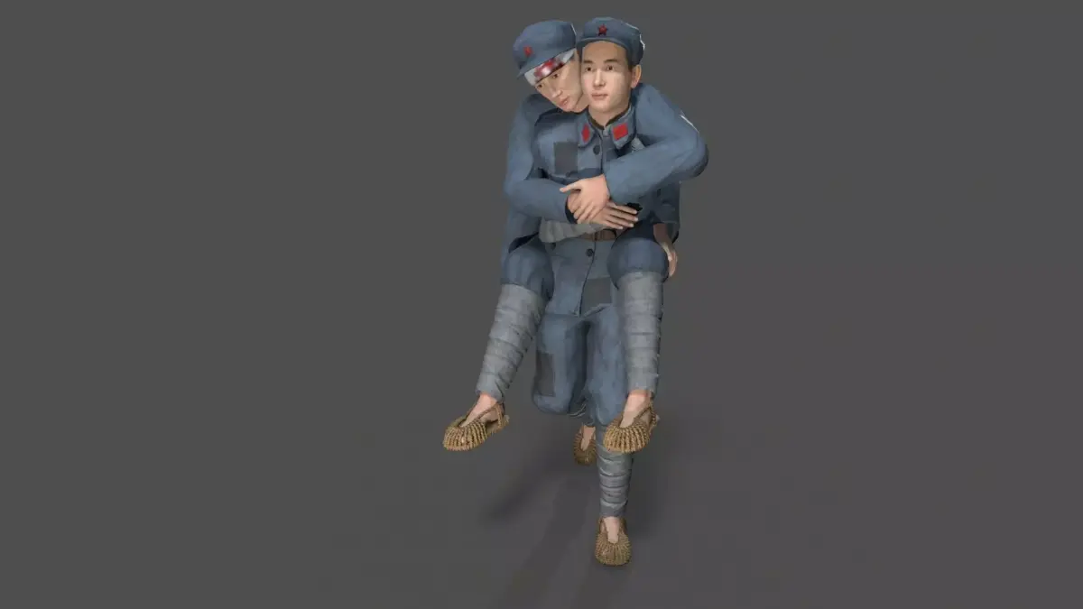 the wounded Low-poly 3D model purchase