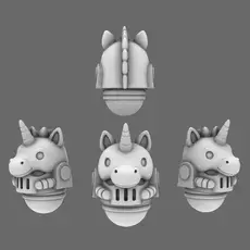 Pride Marines V7 Unicorn Marine Helmets Type A 3D print model