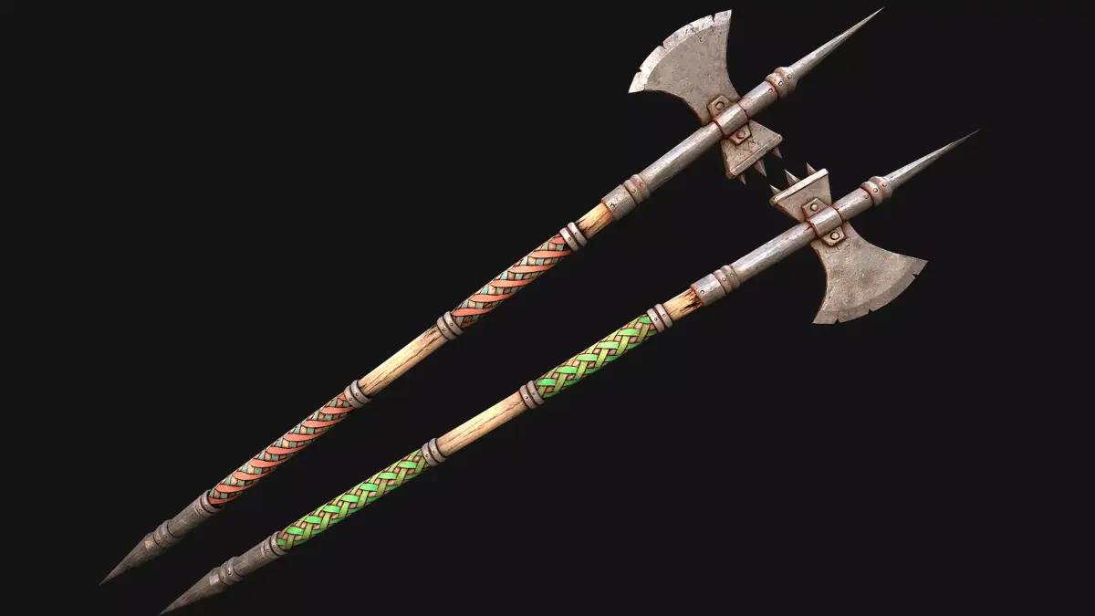 Medieval Weapons Halberd Polearm Axe Weaponry Weapon Low-poly 3D model