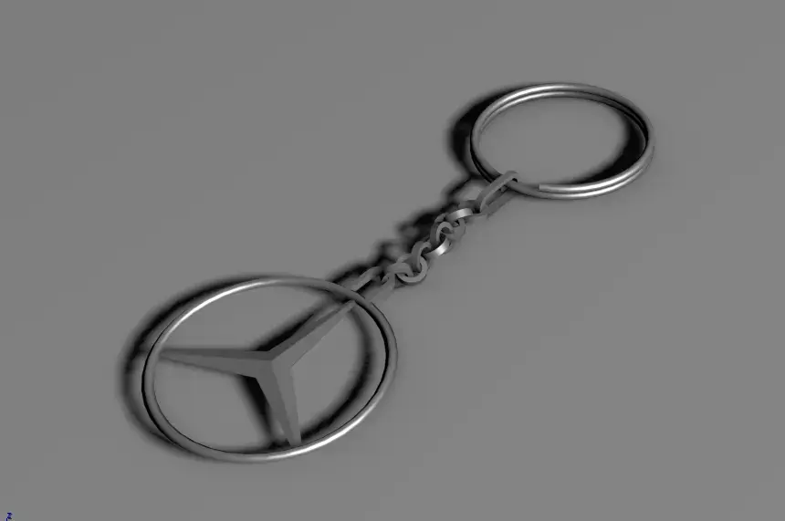 Key fob for Mercedes brand Low-poly 3D model