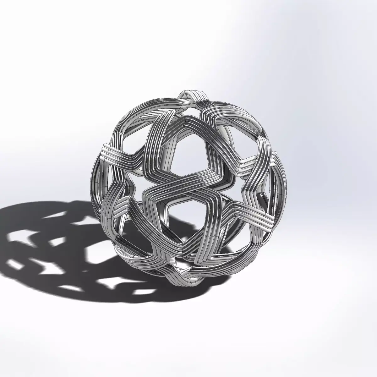 Complex Woven Ball 3D print model