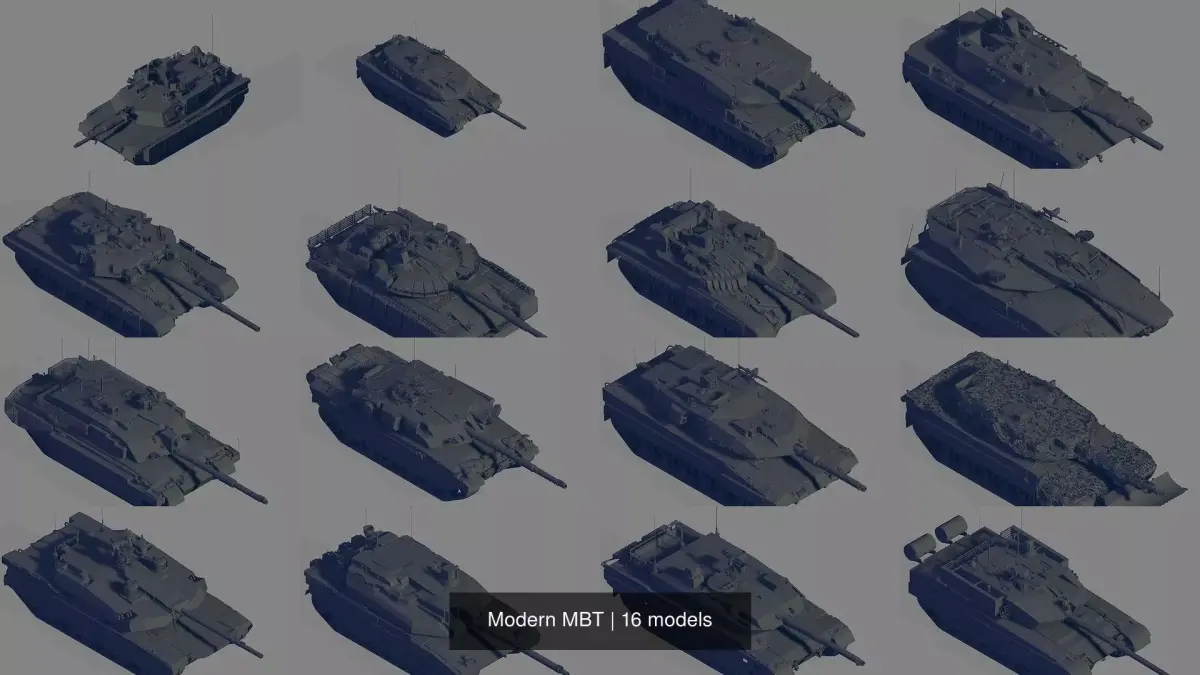 Modern MBT 3D Model Pack