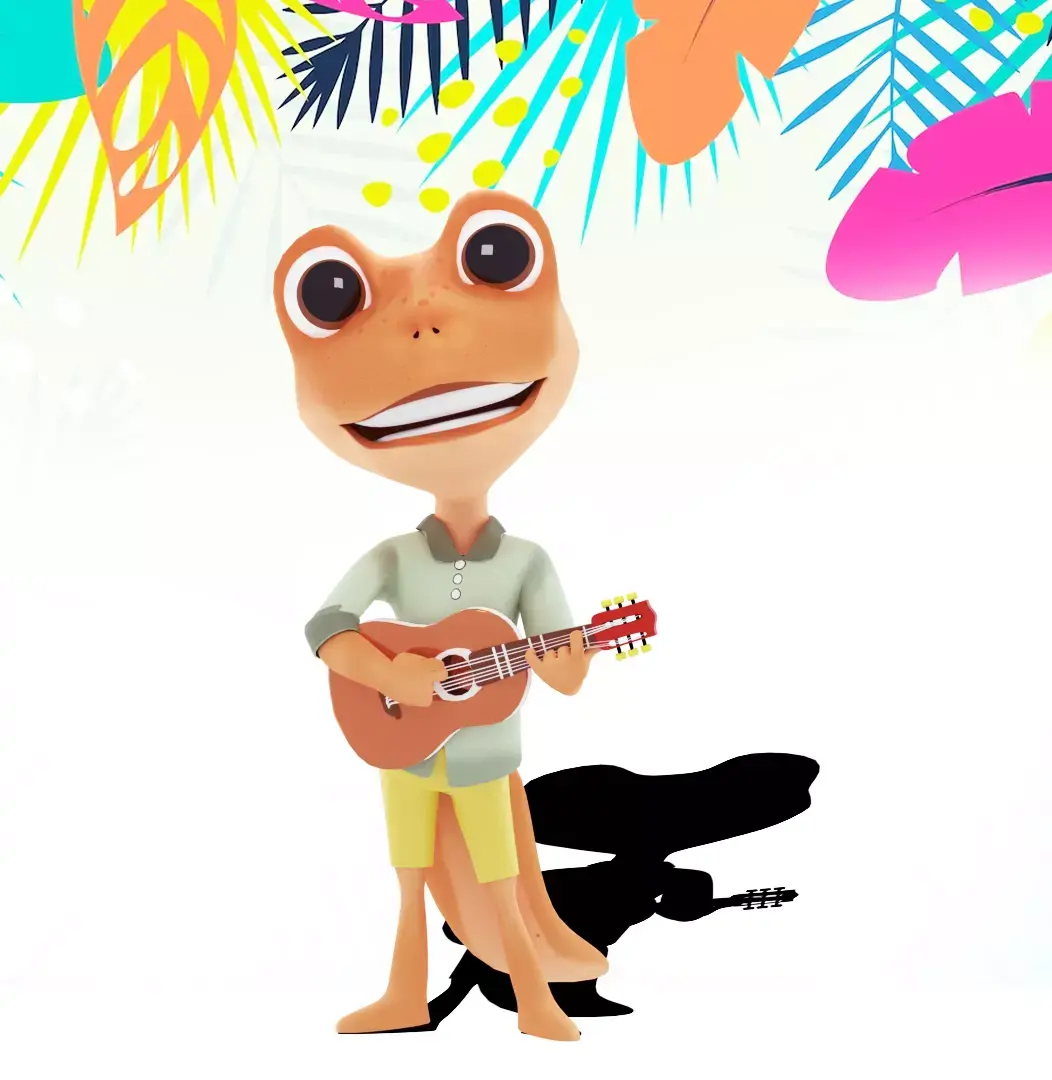 tropical gecko 3D model