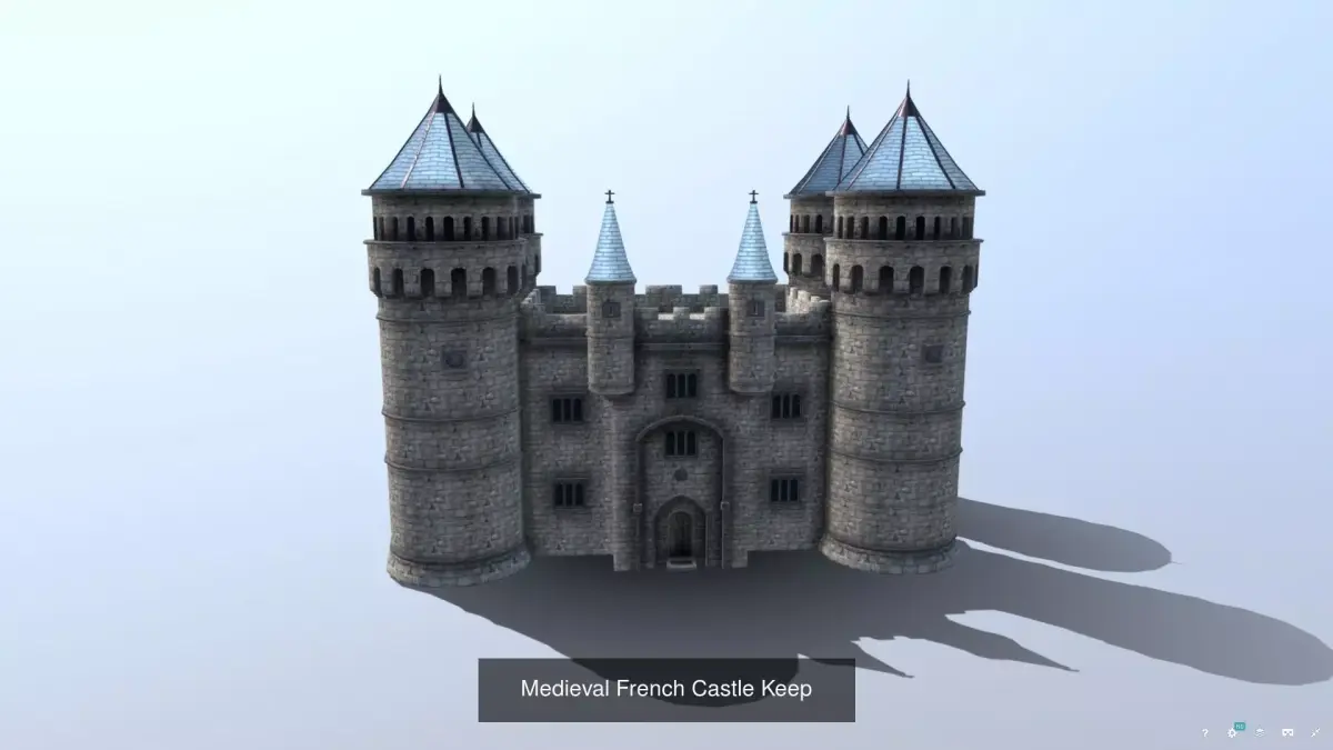 Modular French Castle Collection 3D Model Pack purchase