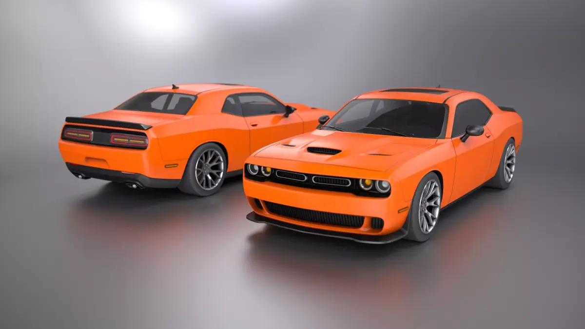 American Muscle Car - game-ready - 4 LODs - Unity UE Optimized Low-poly 3D model
